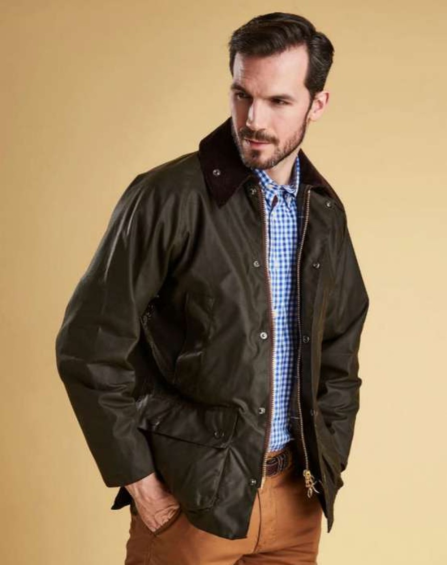 Men * | Sale Classic Bedale Wax Jacket By Barbour Olive