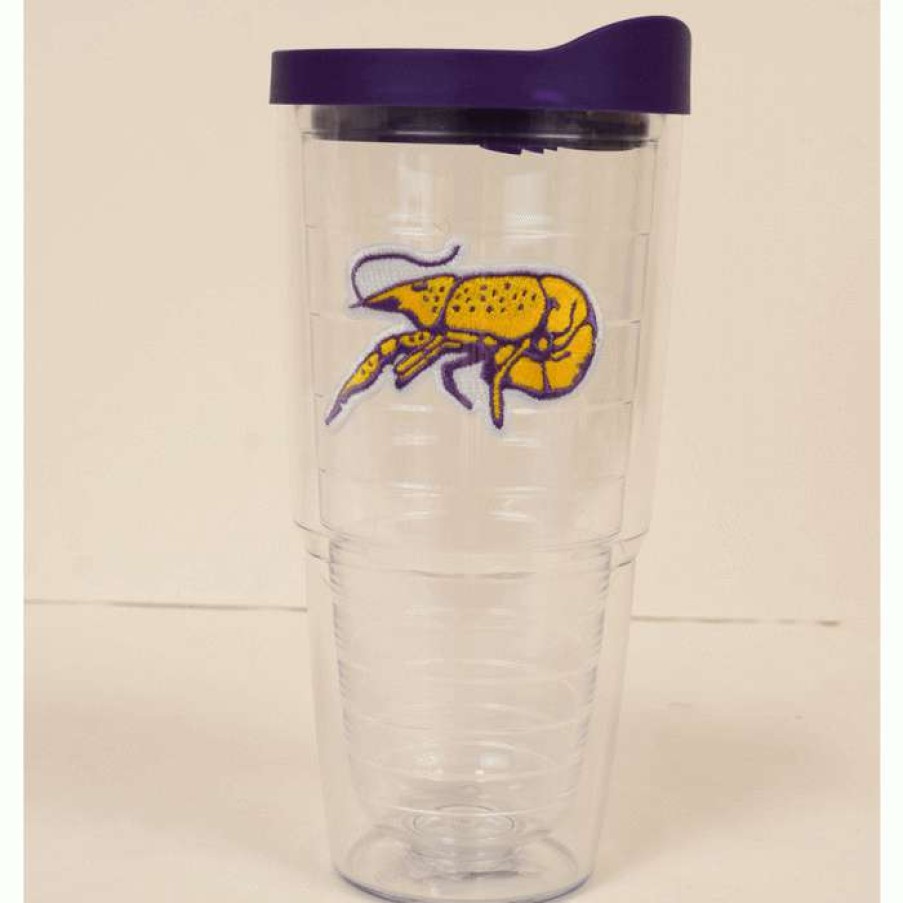 Crawfish * | Good Quality 24Oz Crawfish Purple & Gold Tumbler With Lid