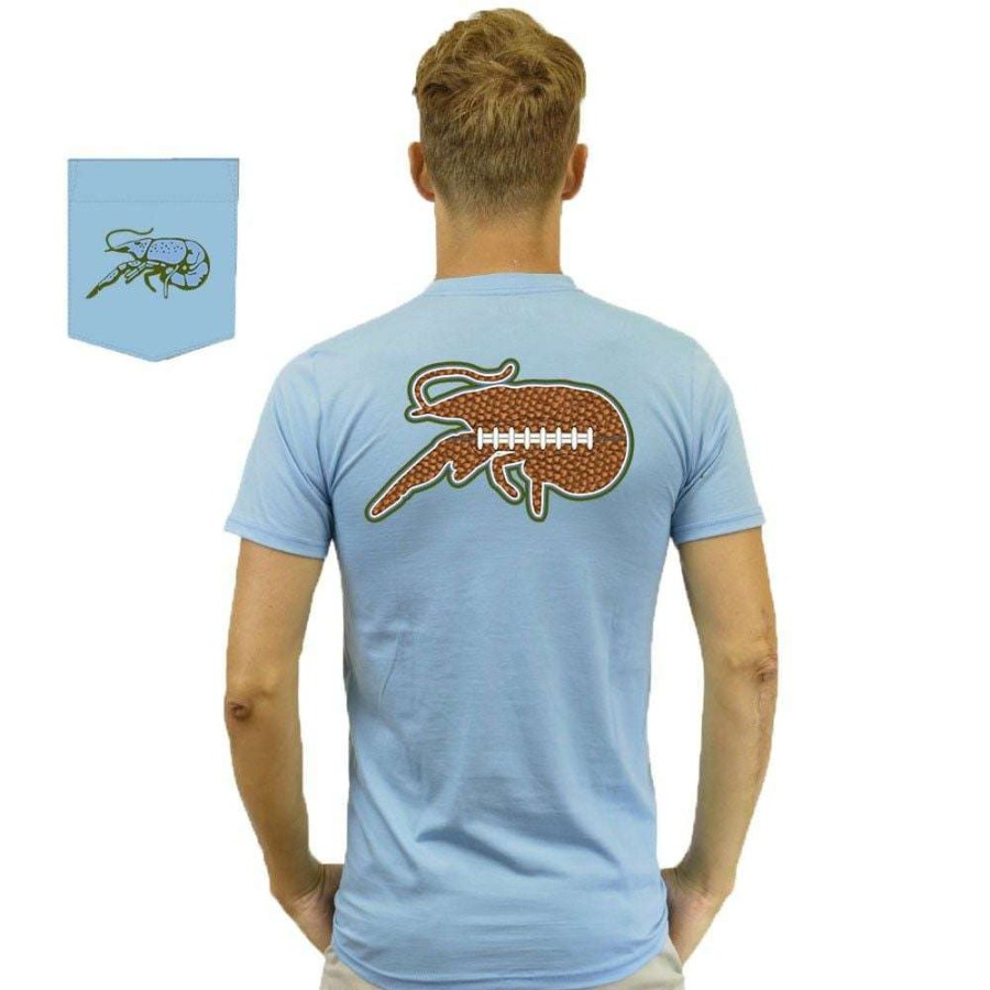 Crawfish * | Official Crawfish Football Gameday Tee Sky Blue