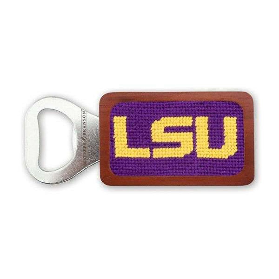 Gifts * | Classical Lsu Needlepoint Bottle Opener By Smathers & Branson