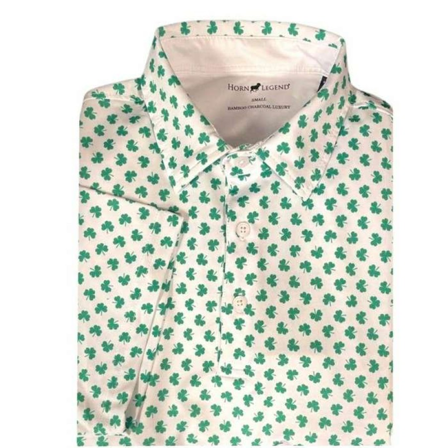 Men * | Discounts Shamrock Performance Polo By Horn Legend White