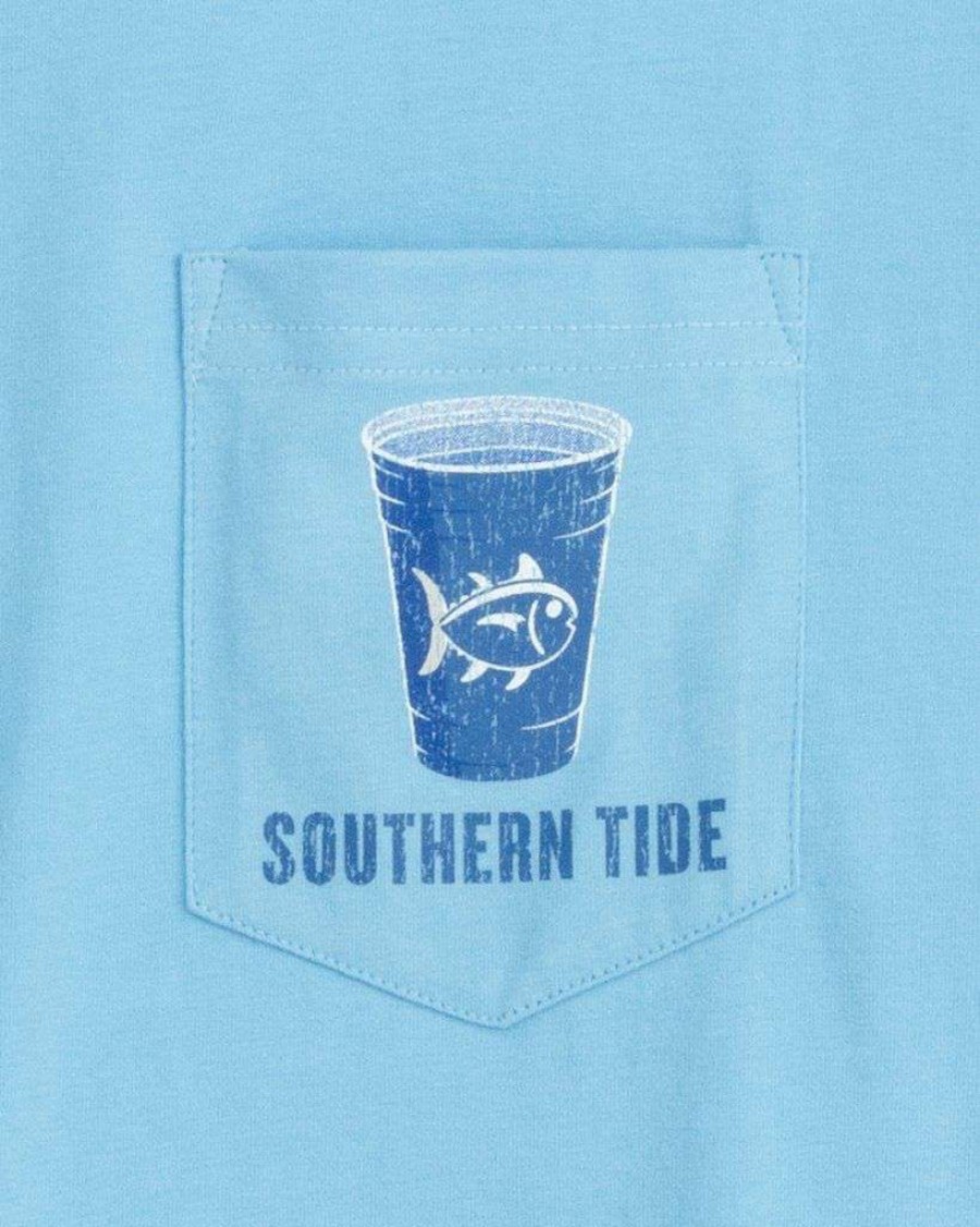 Men * | Discounts All American Light Lager Tee By Southern Tide Ocean Channel