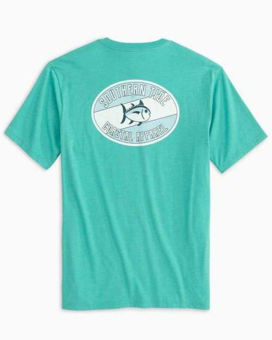 Men * | New Weathered Label Tee By Southern Tide