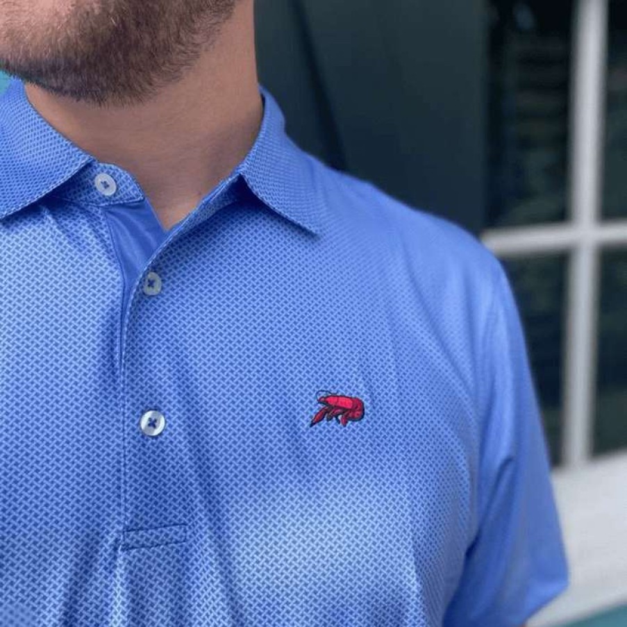 Crawfish * | Latest Crawfish Basket Weave Performance Polo Lake