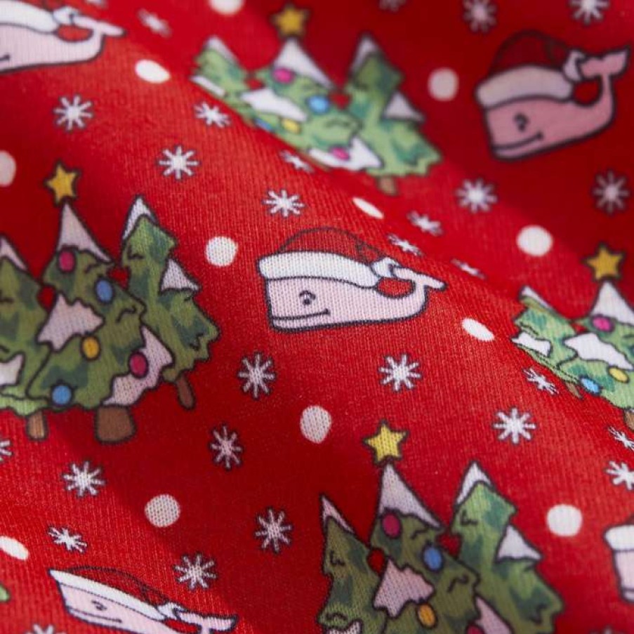 Kids * | Sale Youth Holiday Santa Whale Lounge Pants By Vineyard Vines