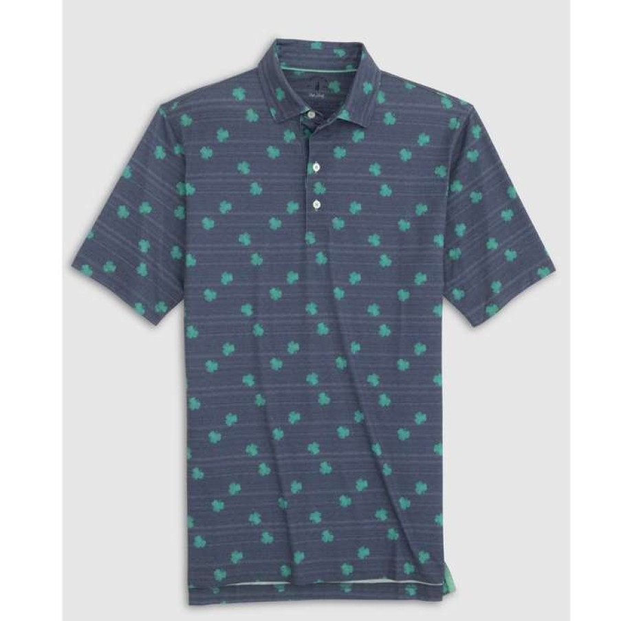 Men * | Sale Lucky Streak Clover Printed Polo By Johnnie-O Lake