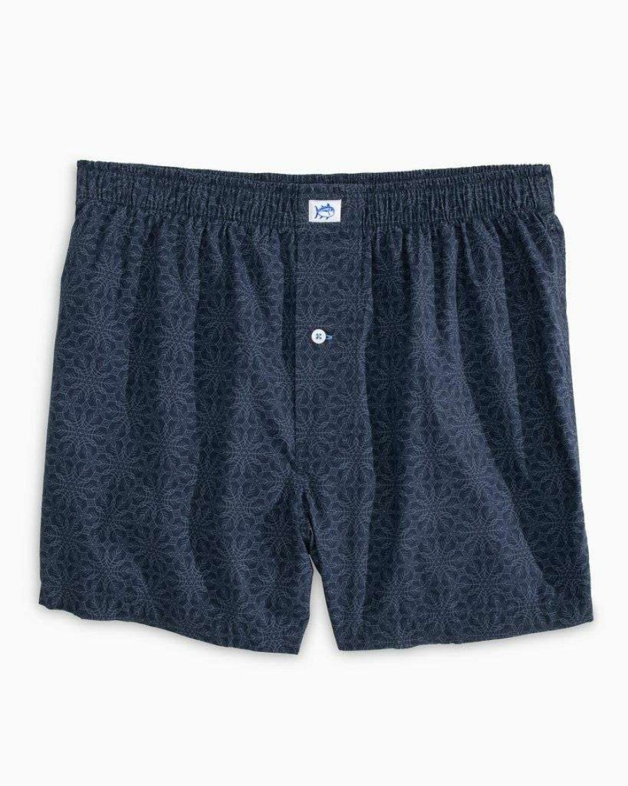 Men * | Clearance Don'T Flake With Me Boxer Short By Southern Tide Navy