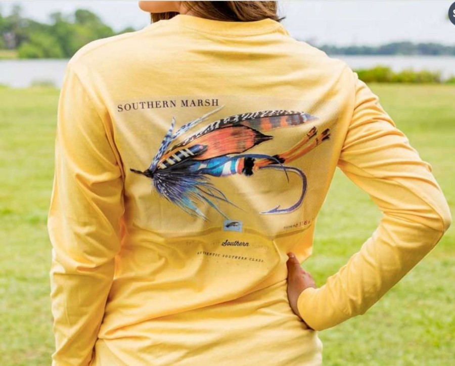 Men * | Discounts Outfitters Series Long Sleeve Tee By Southern Marsh Squash