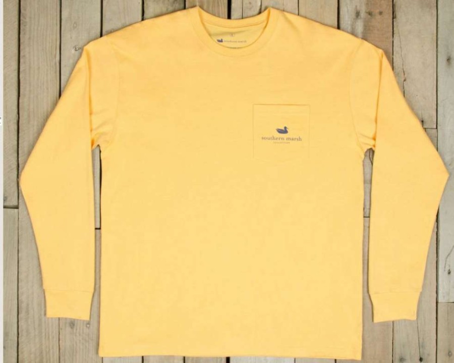 Men * | Discounts Outfitters Series Long Sleeve Tee By Southern Marsh Squash