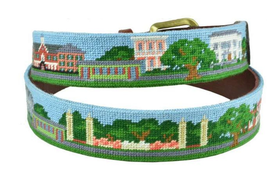 Men * | Latest St. Charles Avenue Scene Needlepoint Belt Multi