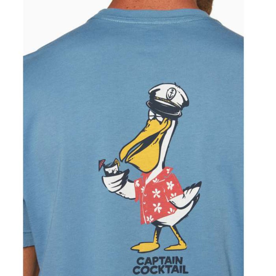 Men * | Clearance Pelican Captain Cocktail Tee By Toes On The Nose Ocean