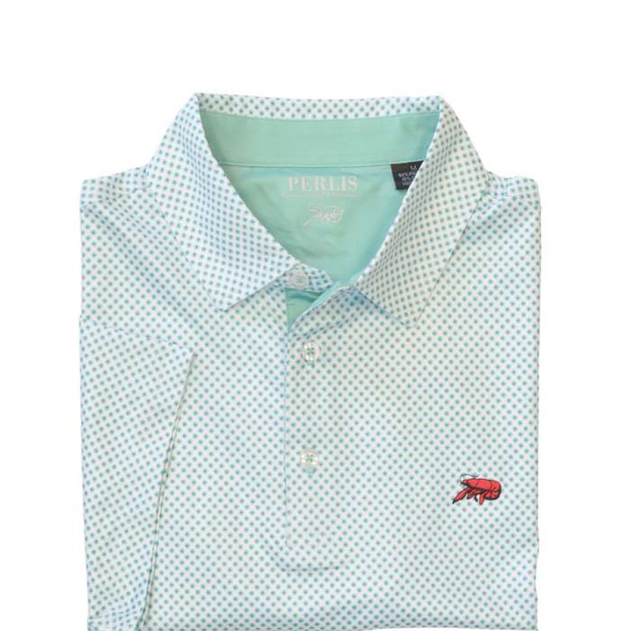 Crawfish * | New Crawfish Mini Flower Performance Polo