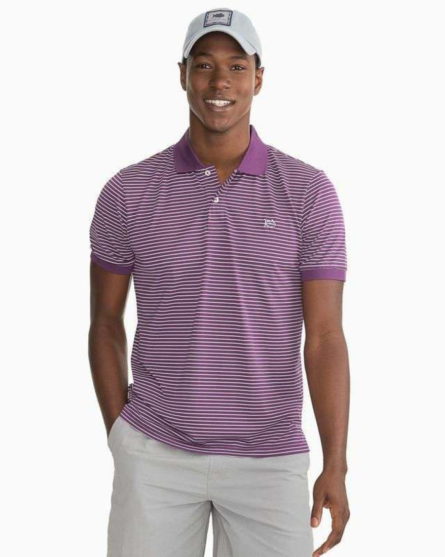 Men * | Discounts Sunfish Striped Jack Performance Polo By Southern Tide