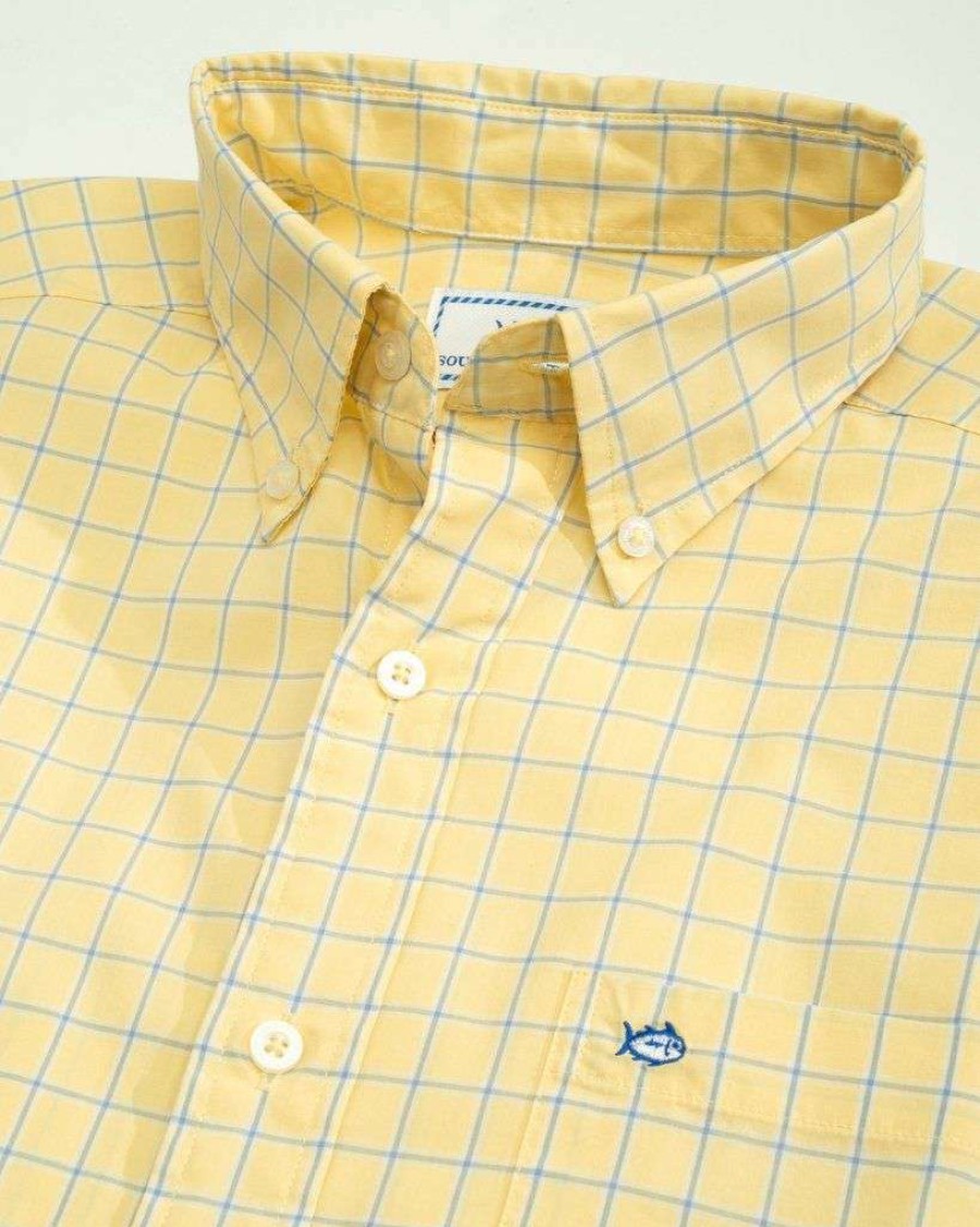 Kids * | Latest Youth Mini Check Sport Shirt By Southern Tide Sunshine