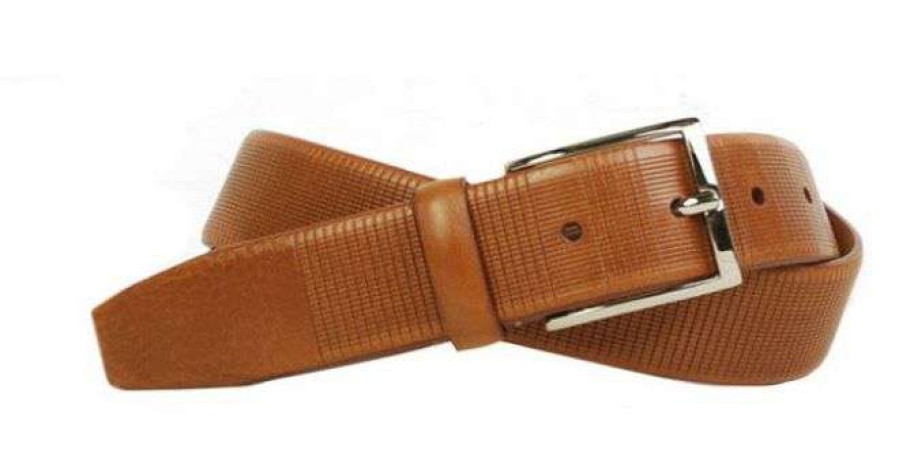 Men * | Hot Selling Italian Saddle Leather Belt By Martin Dingman Tan