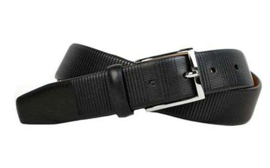 Men * | Classical Italian Saddle Leather Belt By Martin Dingham Black