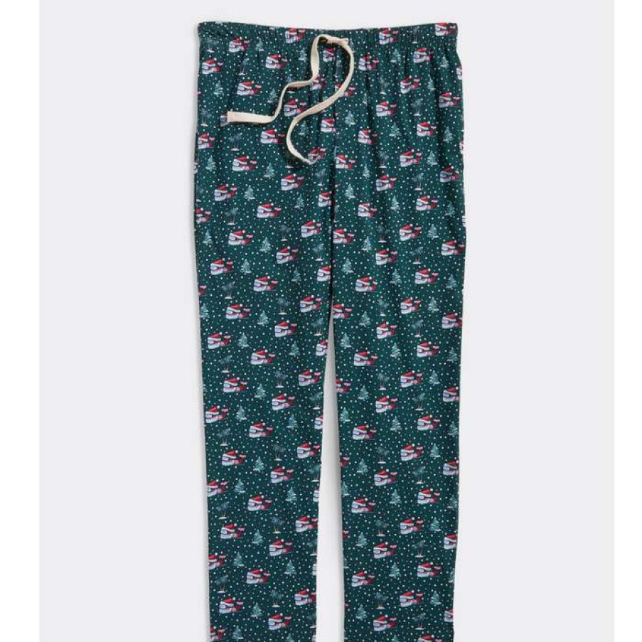 Men * | Classical Santa Whale Christmas Printed Lounge Pant By Vineyard Vines