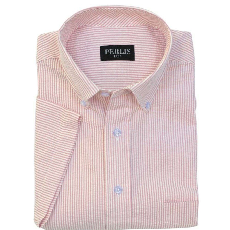 Men * | Best Price Perlis 1939 Seersucker Classic Fit Sport Shirt