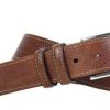 Men * | Special Montgomery Pebble Grain Leather Belt By Martin Dingham Oak