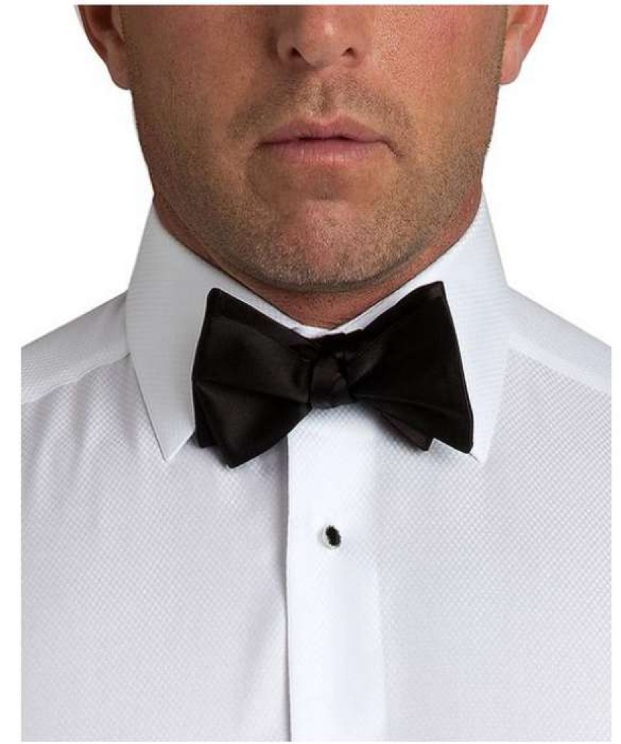 Men * | New Solid Self-Tie Bowtie Black