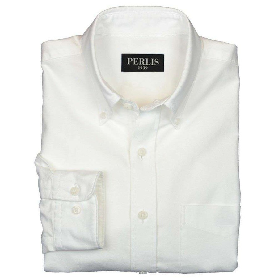 Men * | Lower Prices Perlis 1939 Classic Fit Oxford Solid Sport Shirt