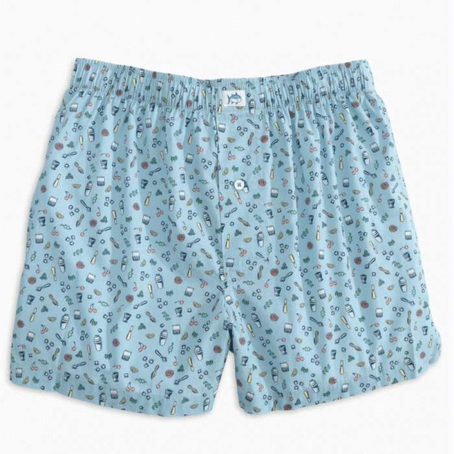 Men * | Classical Set The Bar High Boxer Shorts By Southern Tide Aquamarine