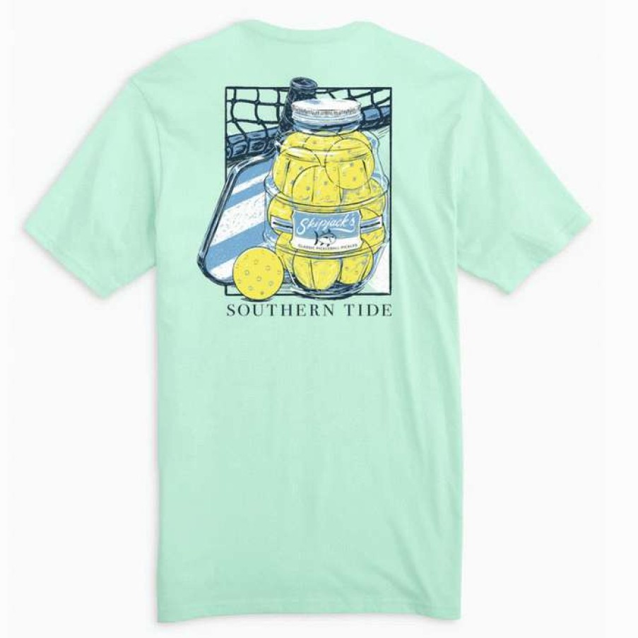 Men * | Best Price Pickleball Pickle Jar Tee By Southern Tide Offshore Green