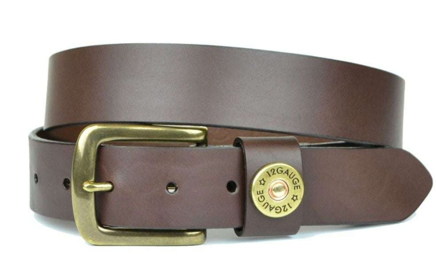 Crawfish * | Clearance Shotgun Shell Belt By Torino Leather Brown