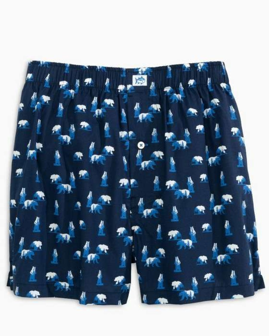 Men * | New Bearly Awake Boxer Shorts By Southern Tide True Navy