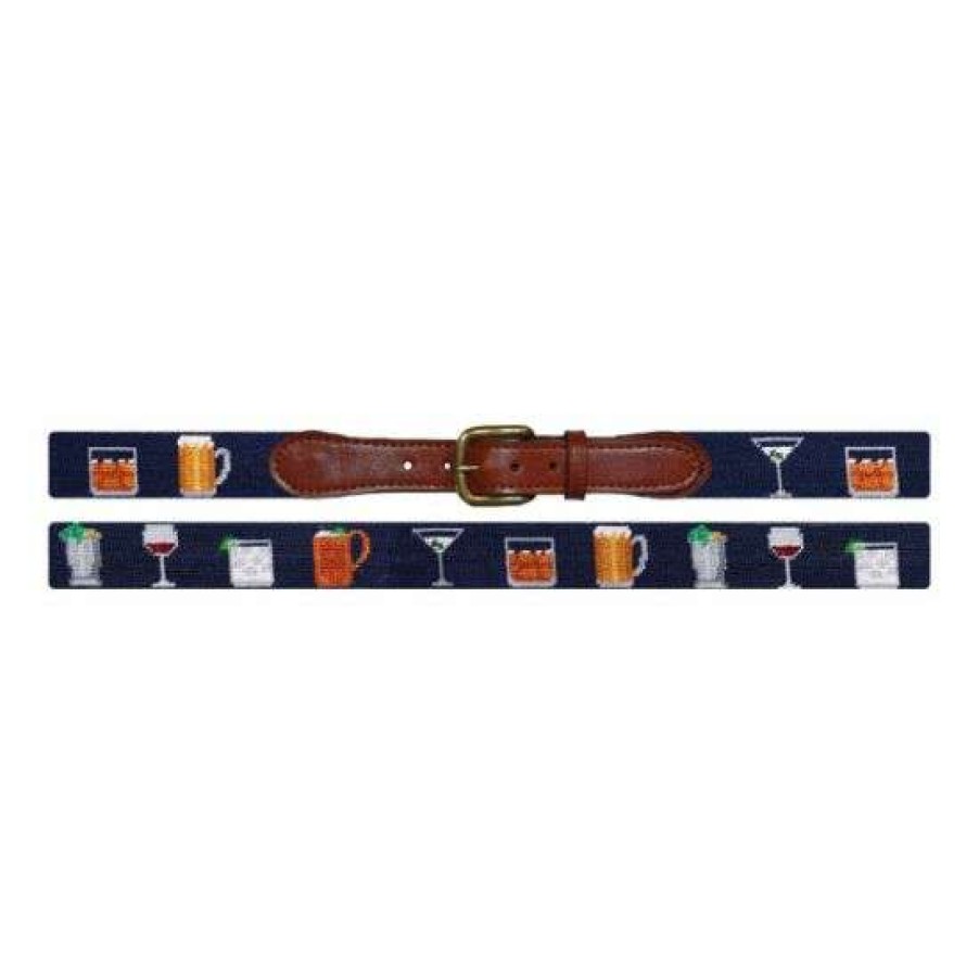 Men * | Good Quality Gentlemen'S Drinks Belt By Smathers & Branson Dark Navy