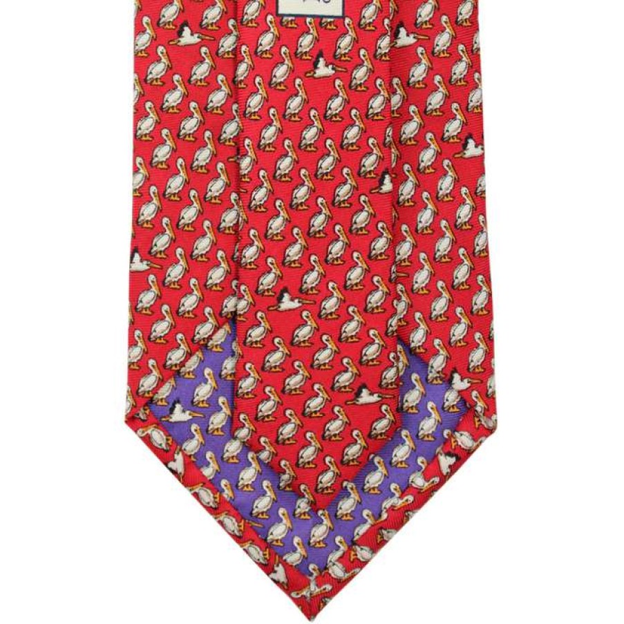 Men * | Best Price Pelicans Tie By Nola Couture