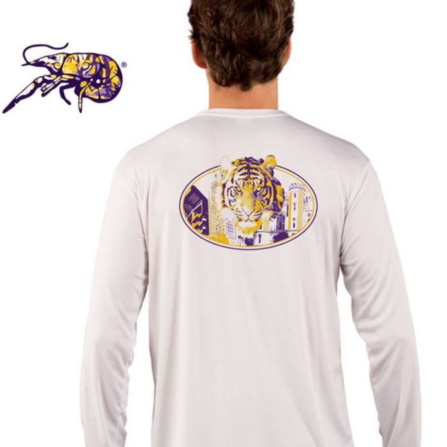 Crawfish * | Lower Prices Crawfish Geaux Tigers Sun Shirt