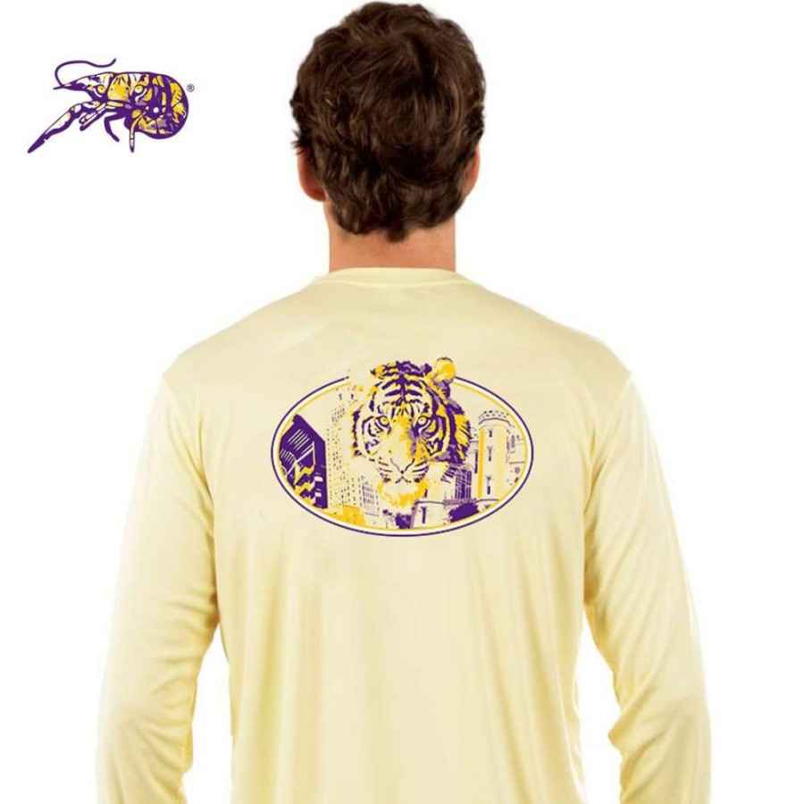 Crawfish * | Lower Prices Crawfish Geaux Tigers Sun Shirt