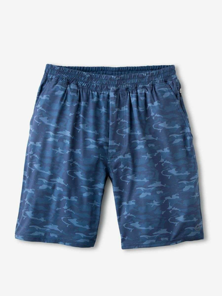 Men * | Latest 8 Printed Weigthless Training Short By Tasc Navy Camo