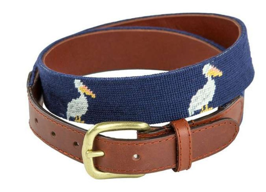 Men * | Official Pelican Belt By Smathers & Branson Blue