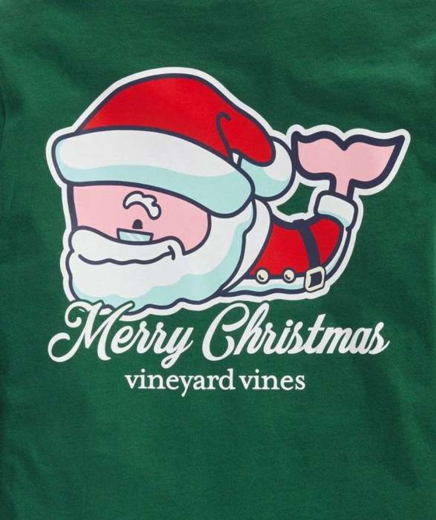 Kids * | Classical Youth Santa Whale Tee By Vineyard Vines Charleston Green