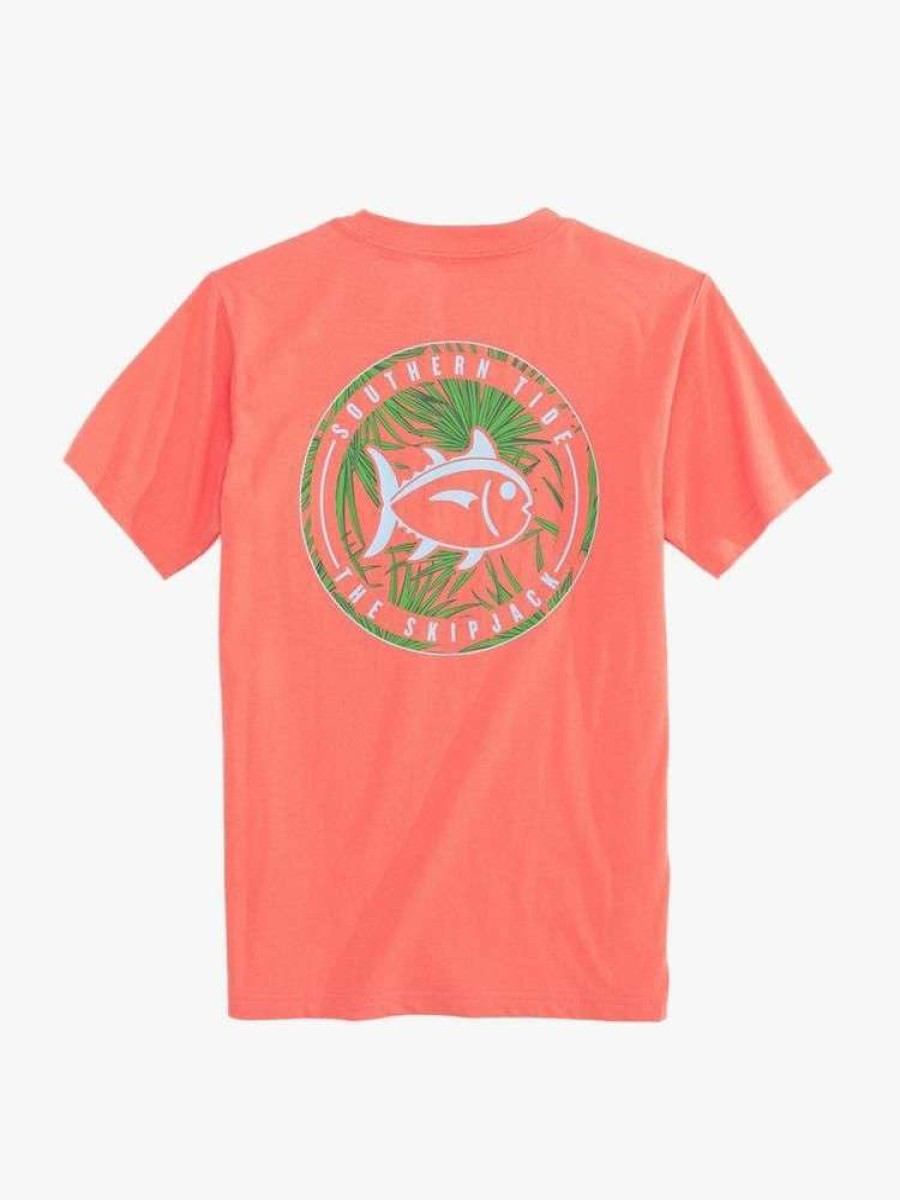 Kids * | Good Quality Youth Sea Breeze Skipjack Tee By Southern Tide Mango