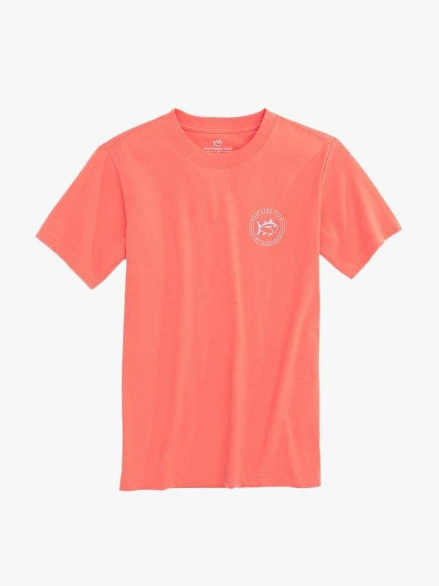 Kids * | Good Quality Youth Sea Breeze Skipjack Tee By Southern Tide Mango