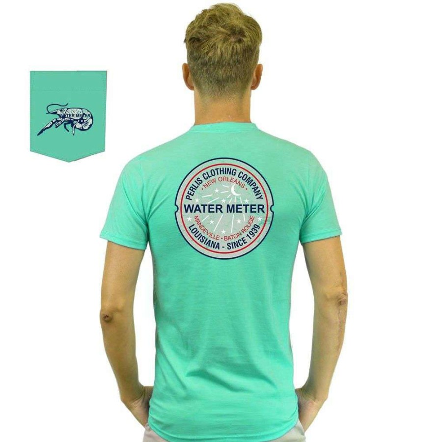 Crawfish * | Official Crawfish Distressed Water Meter Pocket Tee