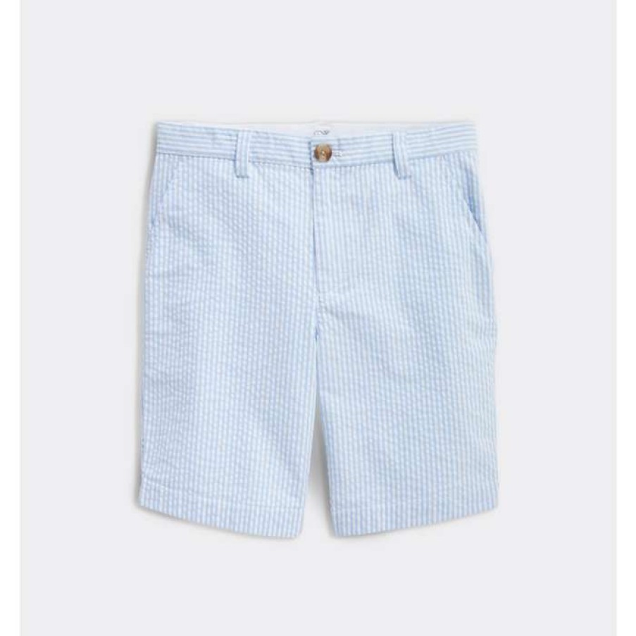 Kids * | Latest Boys Seersucker Breaker Shorts By Vineyard Vines Ocean Breeze