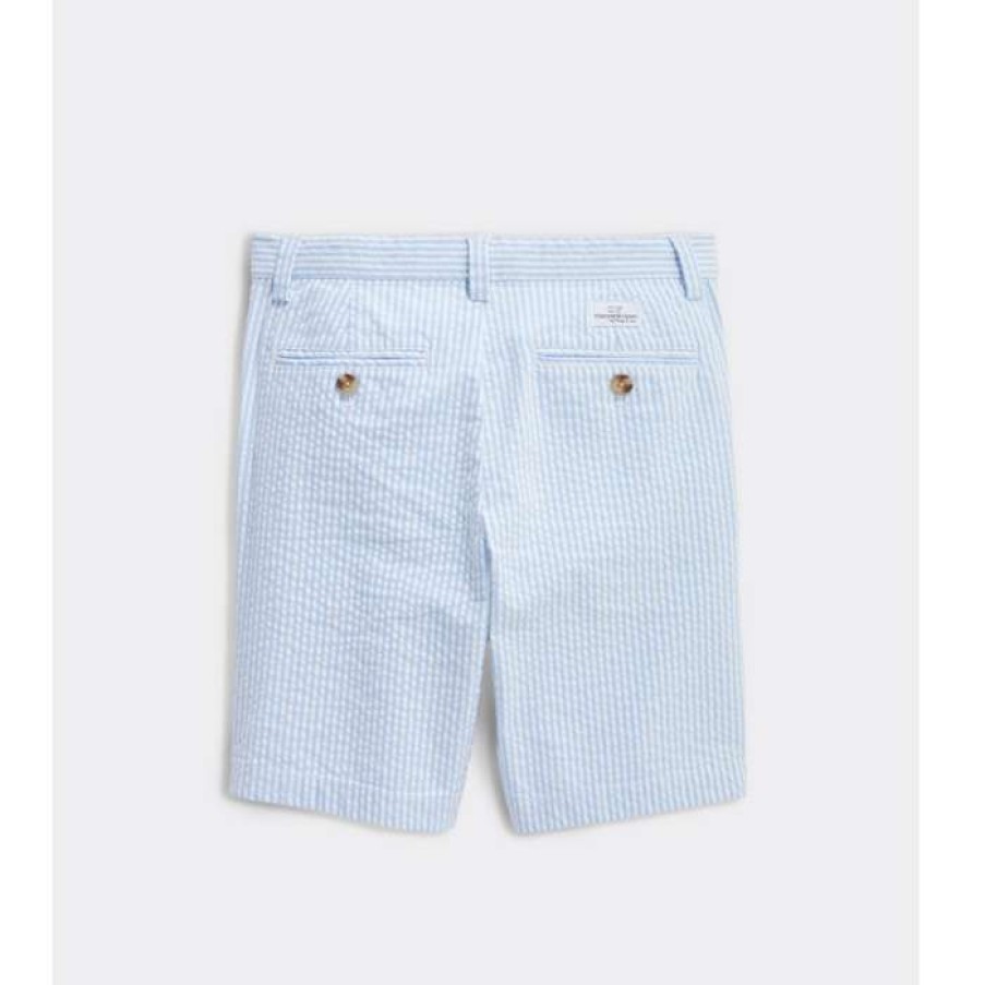 Kids * | Latest Boys Seersucker Breaker Shorts By Vineyard Vines Ocean Breeze