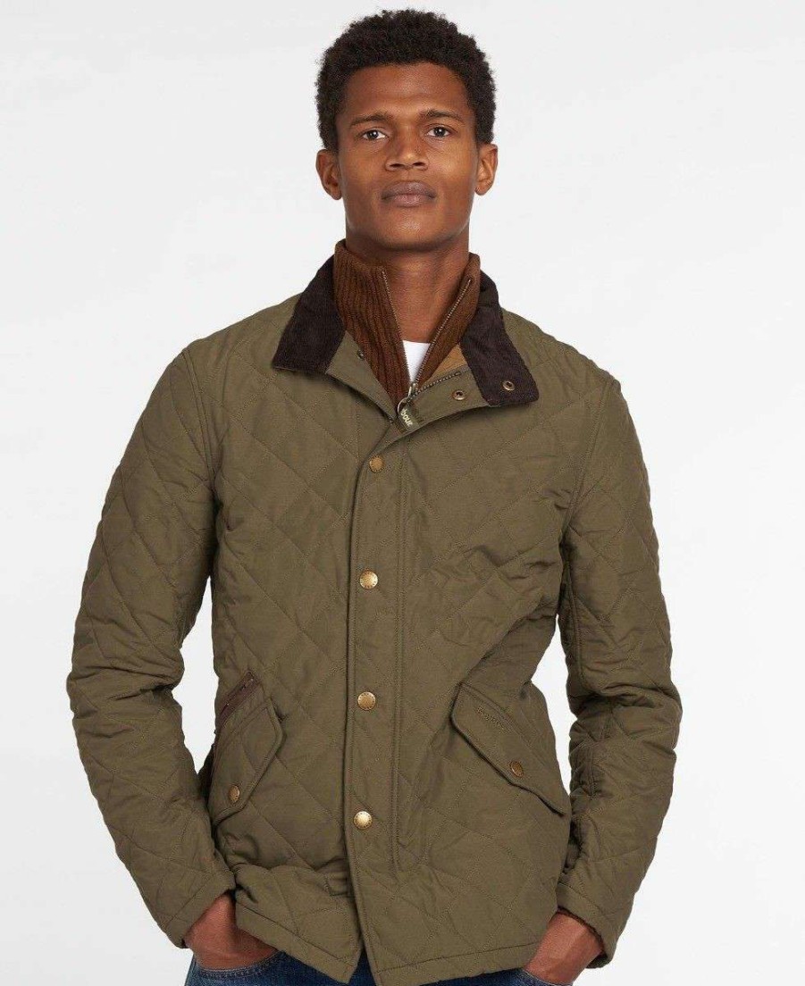 Men * | Hot Selling Shovler Quilted Jacket By Barbour