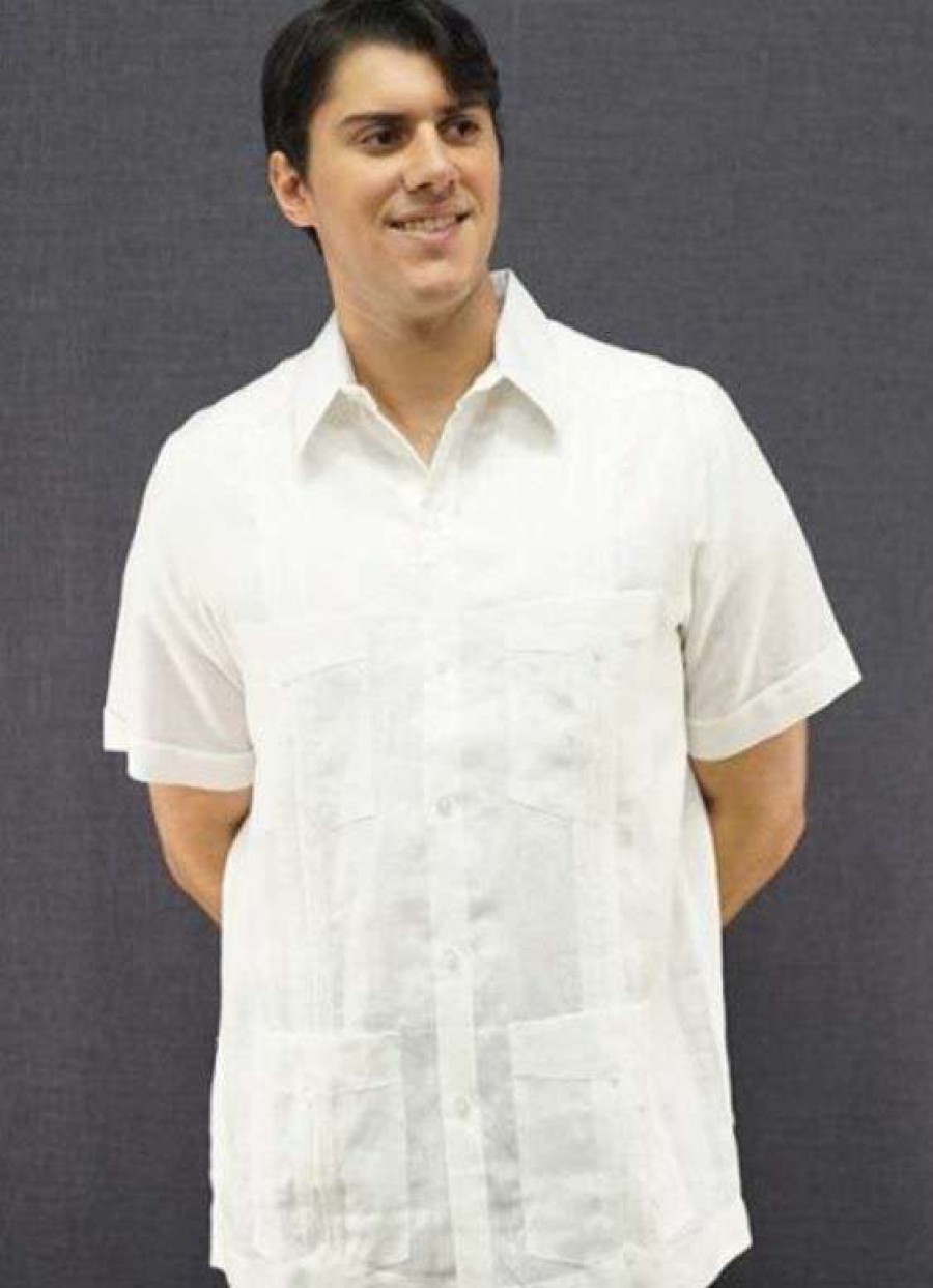 Men * | Top Selling 100% Linen Guevara By D Accord Shirts