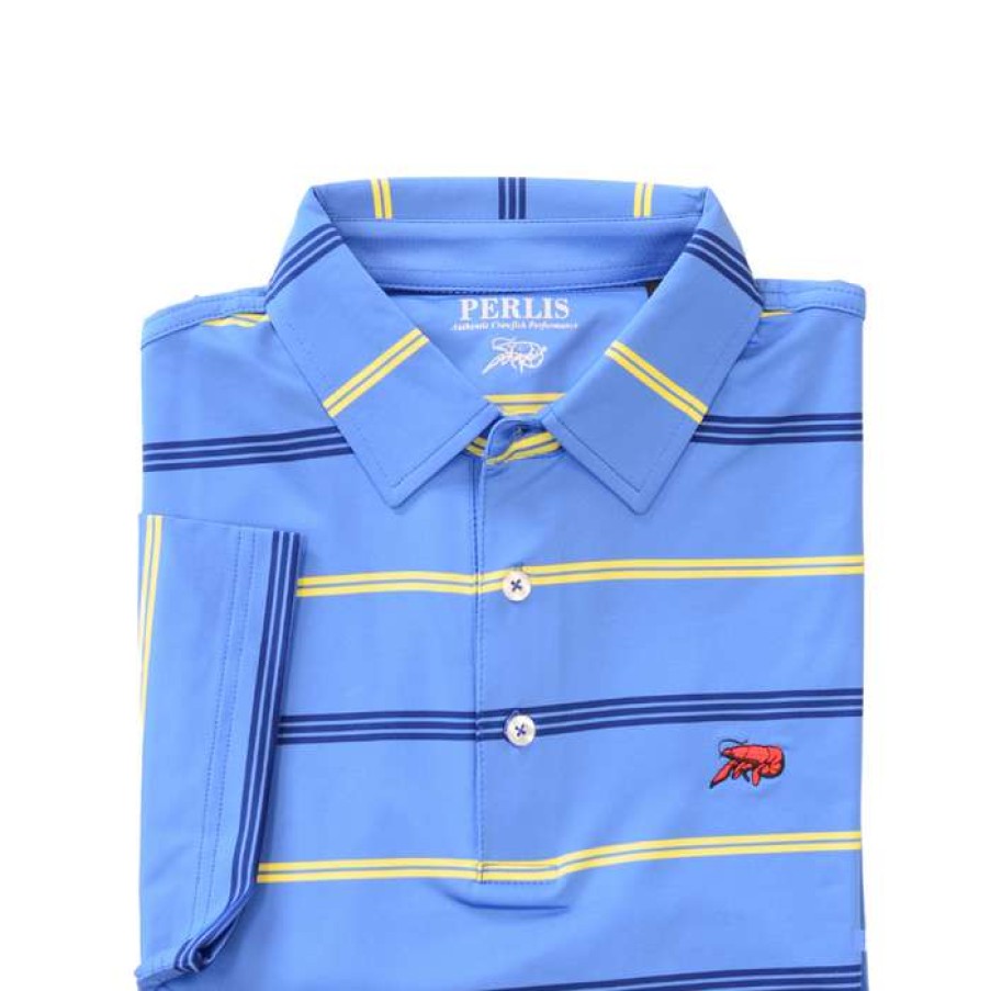 Crawfish * | Classical Crawfish Spaced Stripe Performance Polo