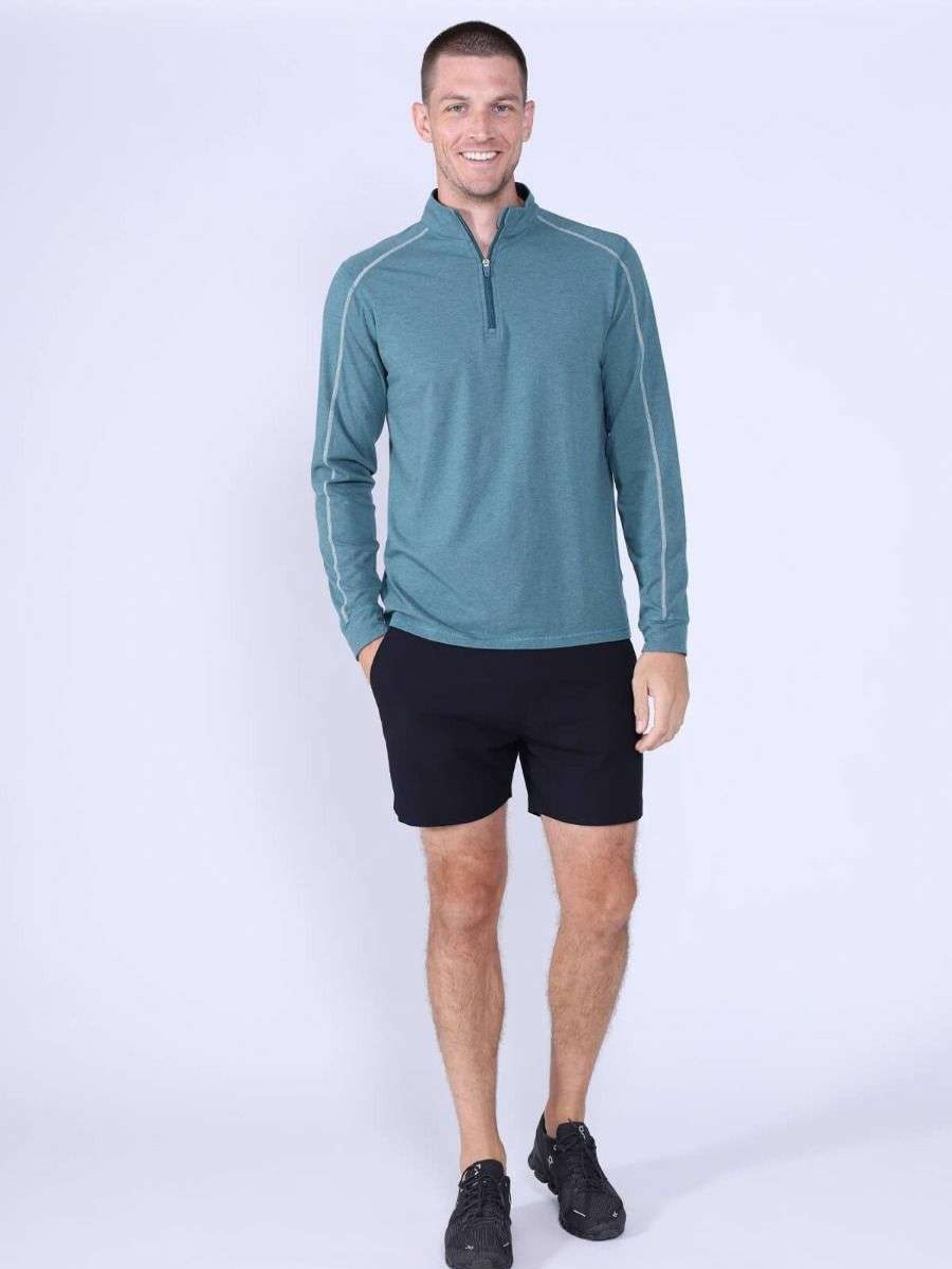 Men * | Clearance Carrollton Heather 1/4 Zip By Tasc Performance