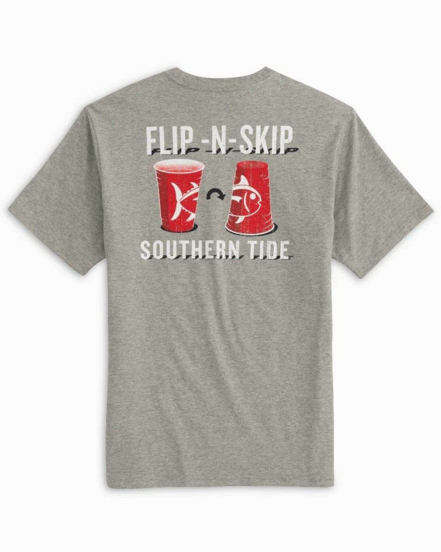 Men * | New Fly & Skip Tee By Southern Tide Heather Grey