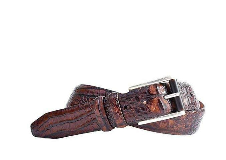 Men * | Sale Hadley Baby Hornback Grain Leather Belt By Martin Dingman WhisHot