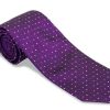 Men * | Discounts Purple Polka Dots Tie Mardi Gras