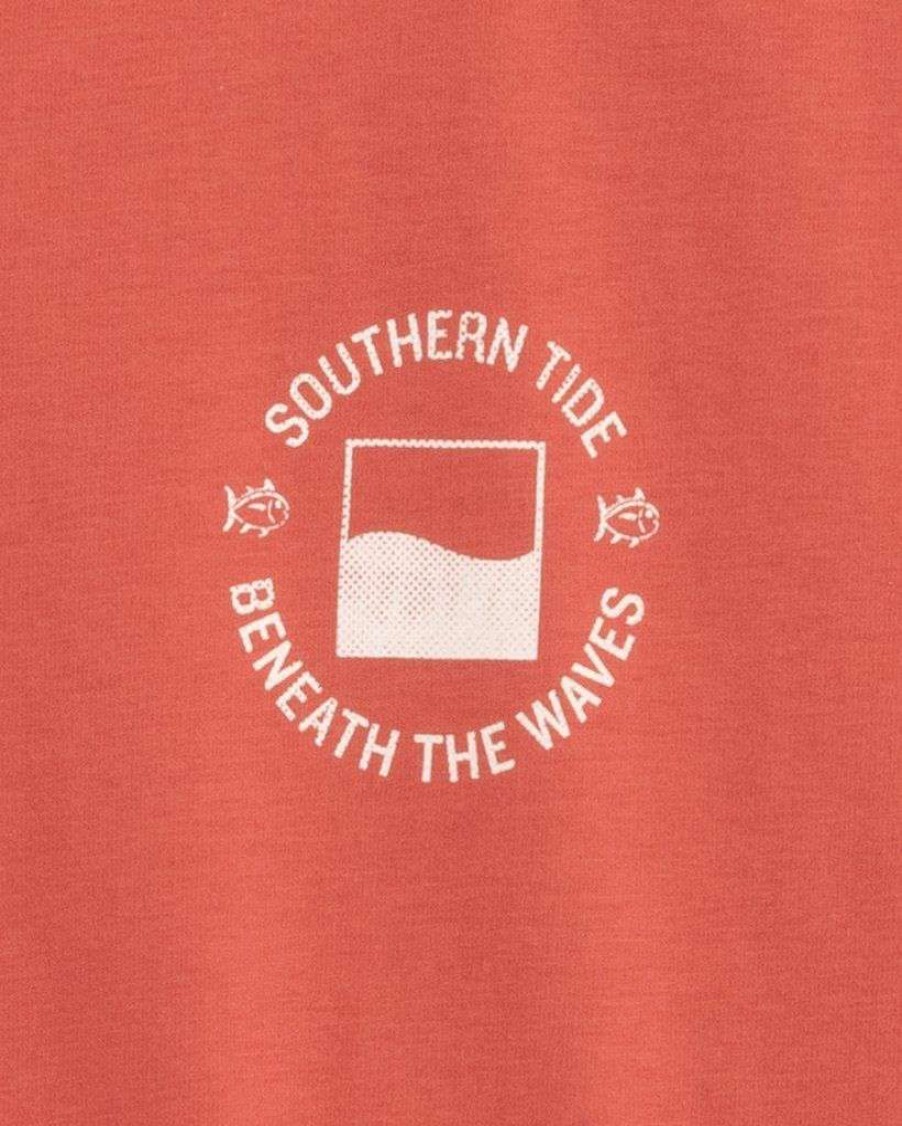 Men * | Lower Prices Beneath The Waves Shark Tee By Southern Tide Charleston Red