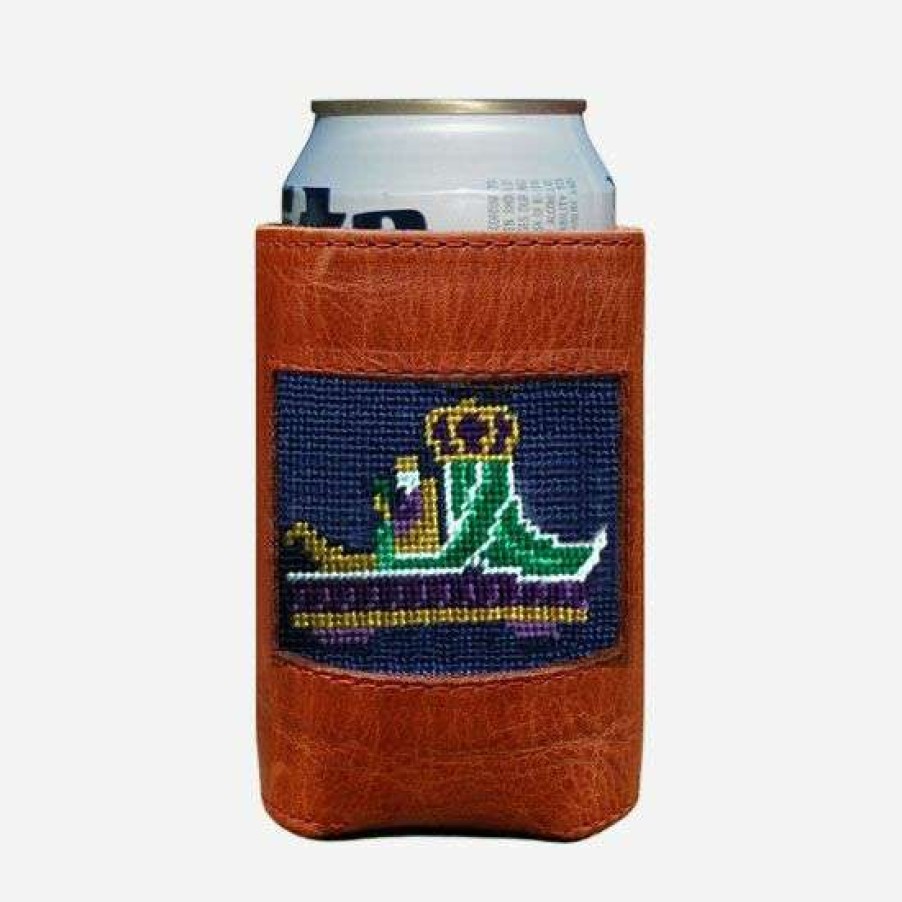 Gifts * | Best Price Mardi Gras Float Leather Coozie By Smathers & Branson 41